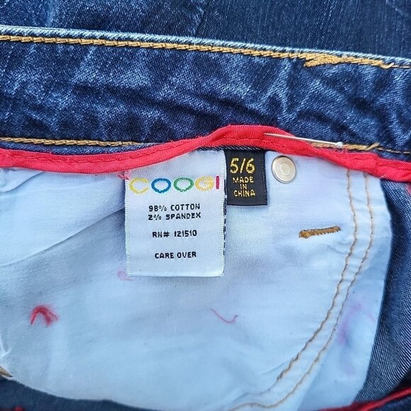 Coogi Women's Dark Wash Gold Embroidered Straight Leg Slim Jeans Sz 5/6 - Picture 3 of 9